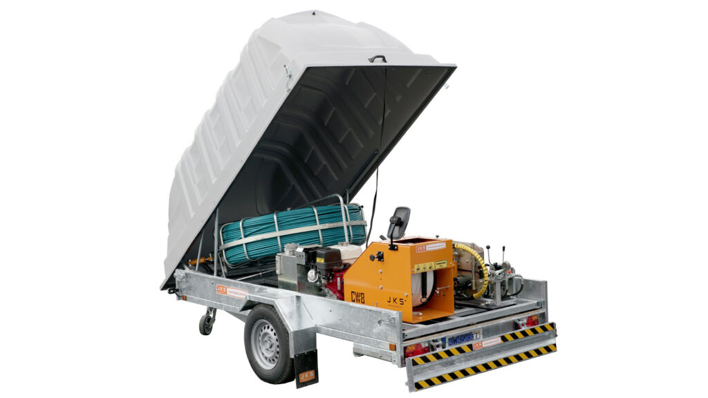 JKS PST 1000 putkikäärmevaunu