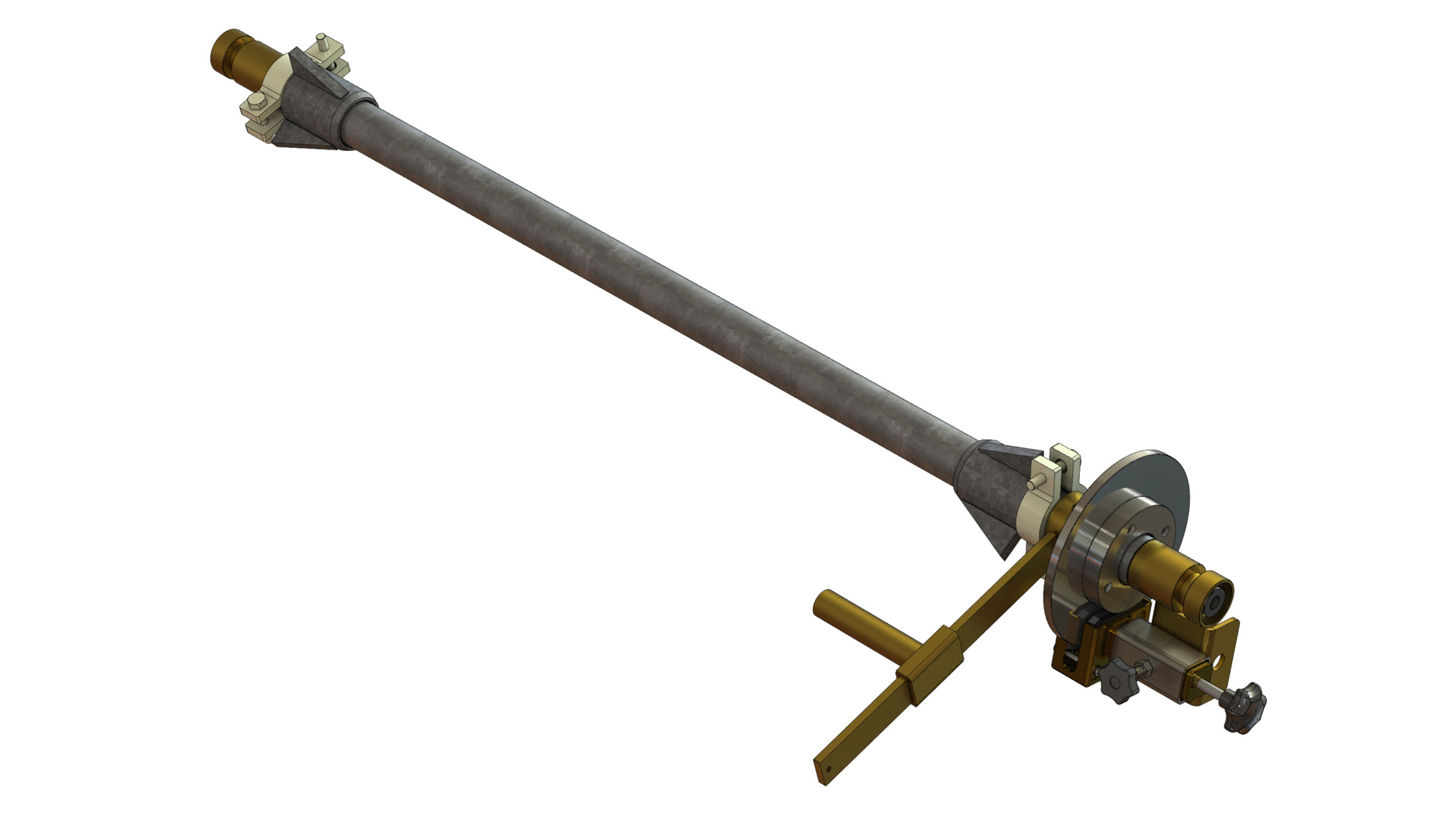 JKS jarruttava kela-akseli 60mm, levyjarru