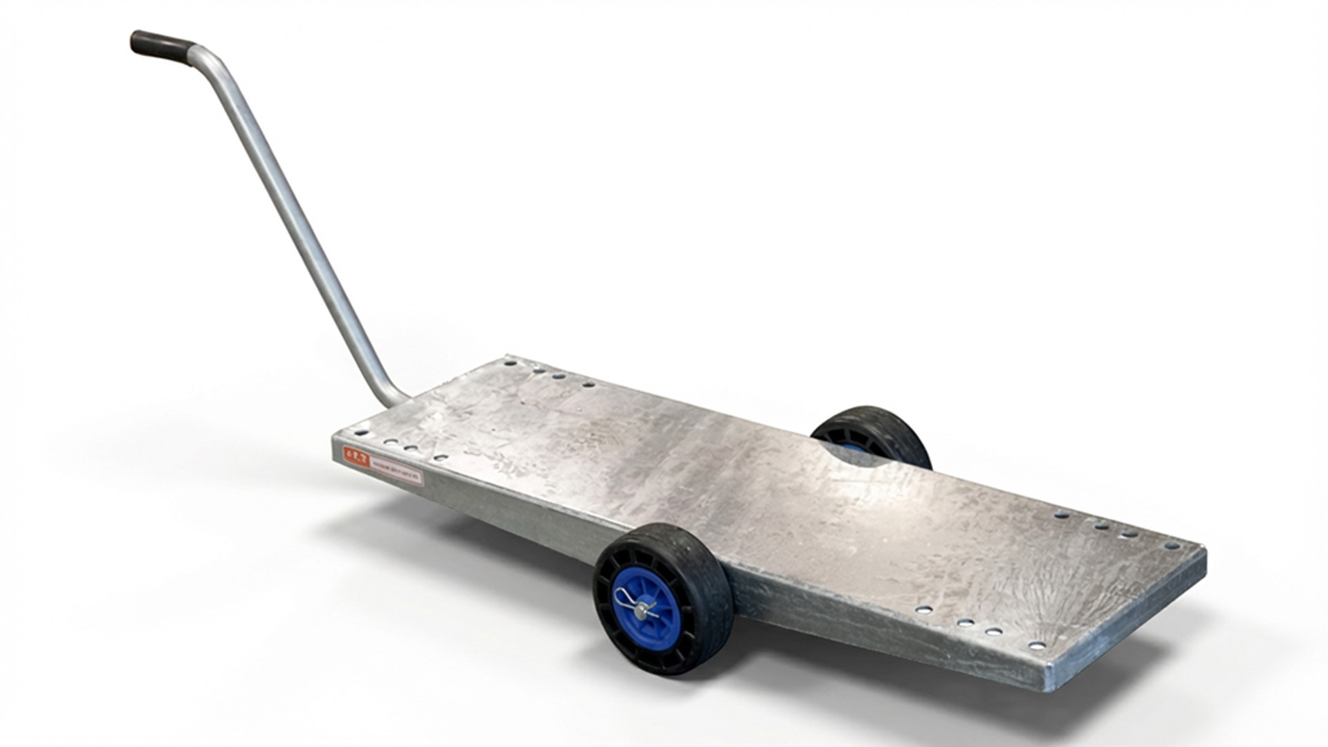 JKS SD125/200 kuljetusalusta, sinkitty teräsrunko, pyörät ja irrotettava kahva JKS SD125 ja SD200 vetolaitteiden siirtämiseen.