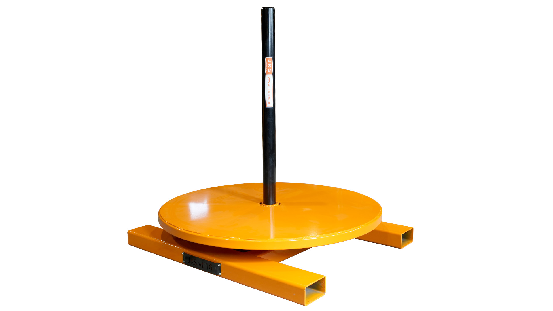 JKS VT14 laakeroitu kela-alusta suurille K12–K16 kaapelikeloille, Ø1400 mm alustalautanen ja 1000 kg kantavuus.